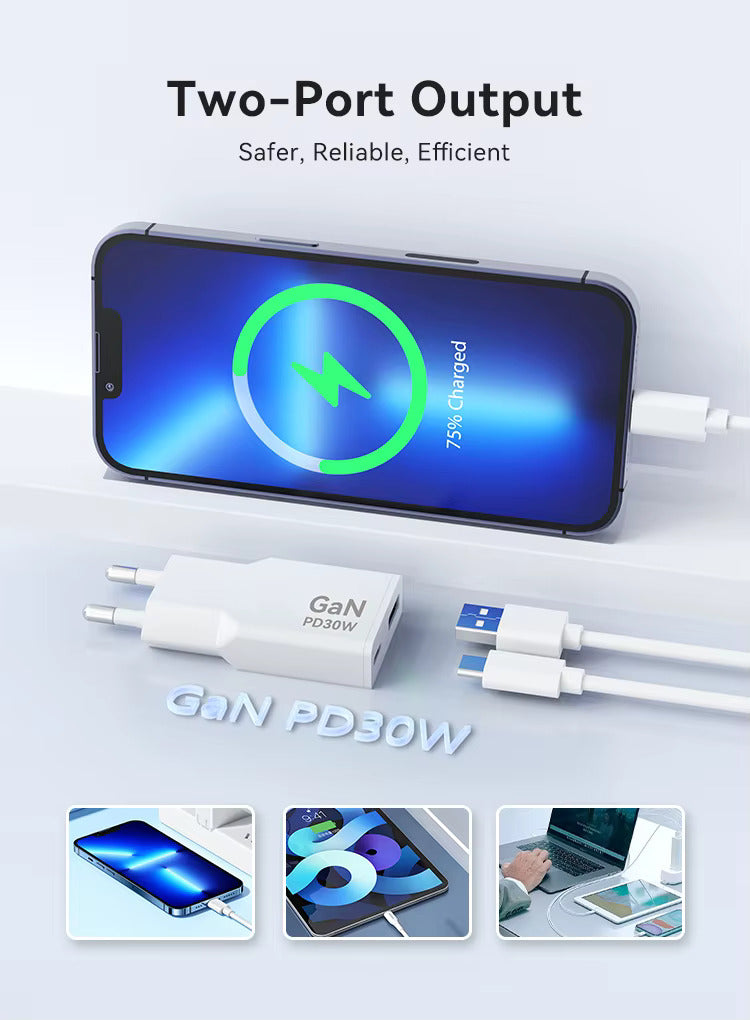 Faster Charger 65W - 3 entrés -